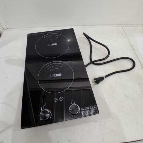 NAFEWIN ELECTRIC PORTABLE DOUBLE INDUCTION COOKTOP WITH 2 BURNERS AND LED TOUCH DISPLAY *NEMA 6 PLUG* - 2100W - BLACK (MODEL: DT2W-1) image 2