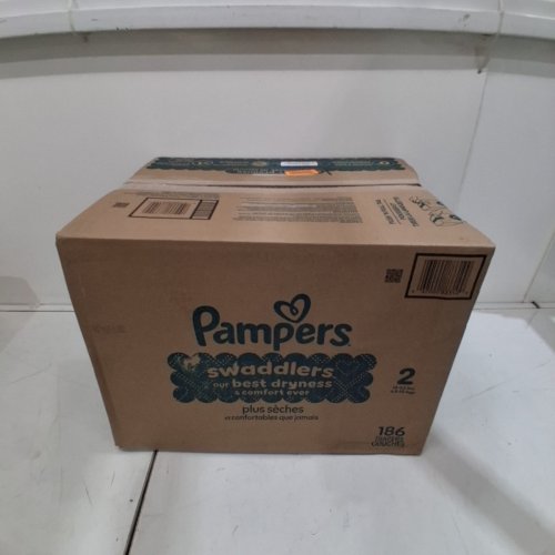 186PK PAMPERS SWADDLERS DISPOSABLE DIAPERS - SIZE 2 image 3
