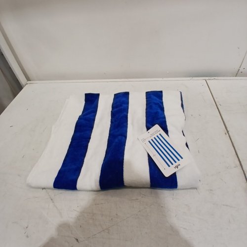 MAINSTAYS CABANA STRIPE BEACH TOWEL - 28" X 60" - BLUE/WHITE (MODEL: KH6083CBSTRP) image 3