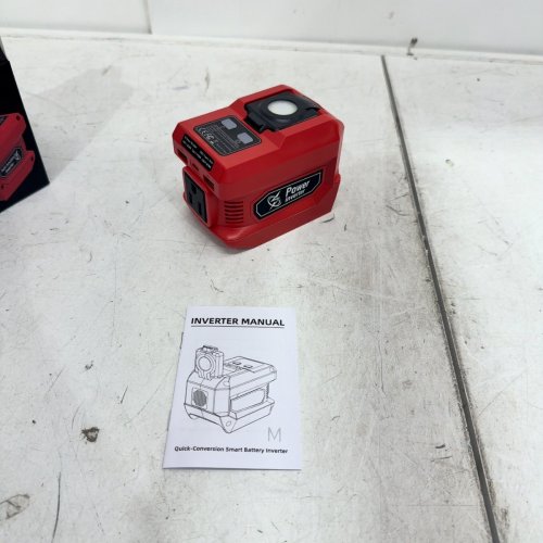 PORTABLE MULTI-FUNCTIONAL POWER INVERTER FOR 20 V BATTERY - 220W / 110 V - RED image 3
