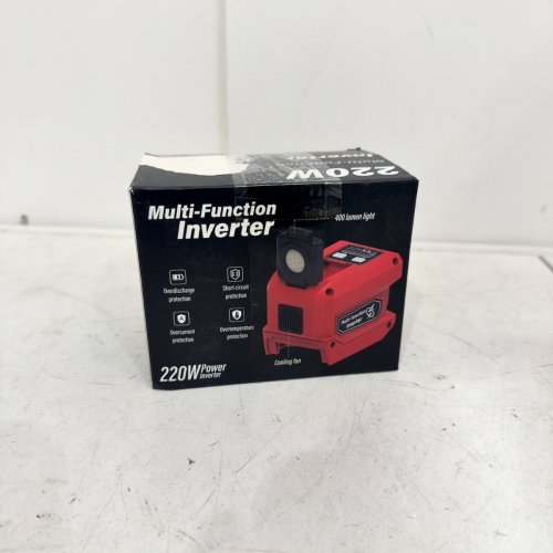 PORTABLE MULTI-FUNCTIONAL POWER INVERTER FOR 20 V BATTERY - 220W / 110 V - RED image 4