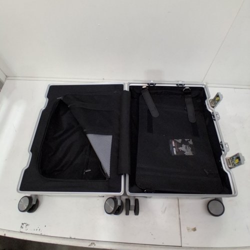 RUGGED HARD-SIDED ROLLING CARRY-ON LUGGAGE SUITCASE WITH DUAL TSA LOCKS - 22" - SILVER image 2