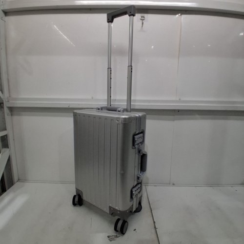 RUGGED HARD-SIDED ROLLING CARRY-ON LUGGAGE SUITCASE WITH DUAL TSA LOCKS - 22" - SILVER image 4