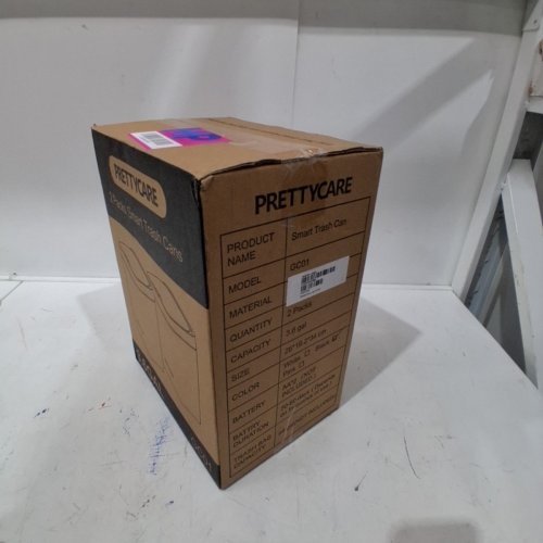 2PK PRETTYCARE SMART TRASH CAN -IPX5 - 3.6 GAL - BLACK (MODEL: GC01) image 2