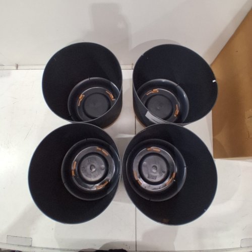 4PK PLANT POT SET WITH DRAINAGE HOLES - 10" X 9" - BLACK / BROWN image 5