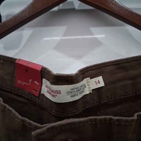 WOMEN'S LEVI STRAUSS SIGNATURE VINTAGE CINCHED LOOSE CARGO - 14 - BROWN image 2