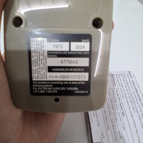 DDCAFOR UNIVERSAL GARAGE DOOR OPENER KEYPAD - 164FT RANGE - BEIGE (MODEL877MAX) image 3