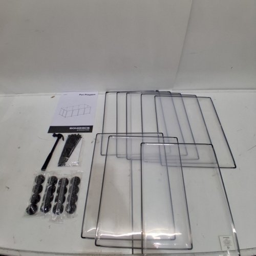 8 PANEL SONGMICS PET PLAYPEN - CLEAR/BLACK (MODEL: LPC017W101) image 3