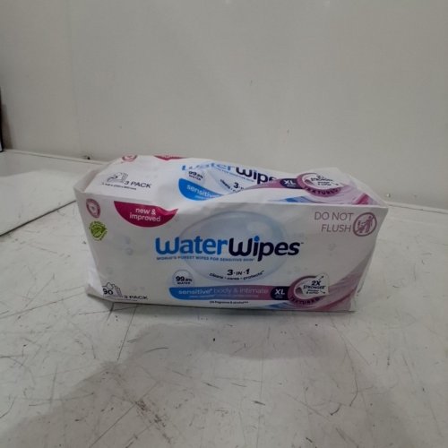 3 (30PK) WATERWIPES SENSITIVE+ BODY & INTIMATE WIPES - EXTRA LARGE - 90 WIPES TOTAL image 2
