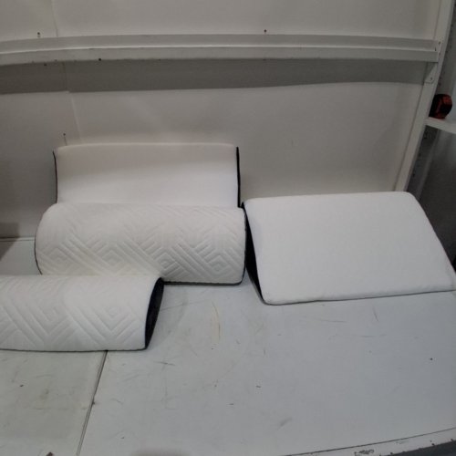4PC PIASHJOY FOAM WEDGE PILLOWS FOR ADULTS FOR SLEEPING OR POST SURGERY RECOVERY - WHITE/GREY (MODEL: PIASPC03) image 2