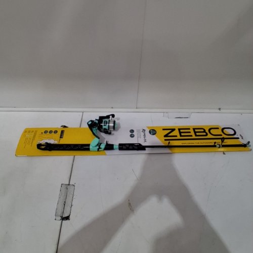 ZEBCO RAMBLER 2 PIECE SPINNING FISHING ROD - 63" - BLACK/MINT GREEN - (MODEL: RAMSP532) image 2