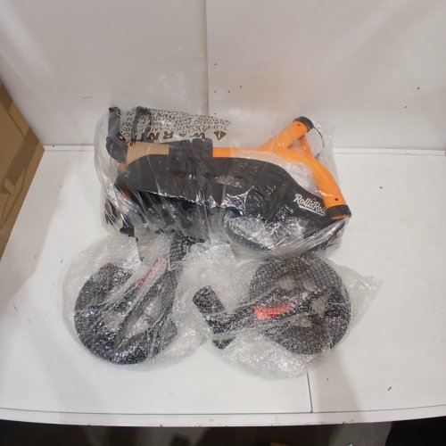 ROLLISROLL ALL-TERRAIN ROLLATOR WALKER WITH SEAT AND BACKREST - 10" BIG RUBBER WHEELS - 300LBS MAX /CAP - ORANGE/BLACK (MODEL: A42004W10) image 3
