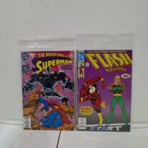 4 ASSTD DC COMIC BOOKS - FLASH #66, THE ADVENTURES OF SUPERMAN #491, THE HECKLER #1, BATMAN VS. PREDATOR #2 OF 3 - VARIOUS AUTHORS image 4