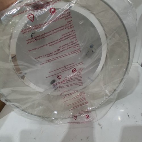 FABRIC DRUM FLUSH MOUNT CEILING LIGHT - 13" - BEIGE (MODEL: MX0155-450) image 3