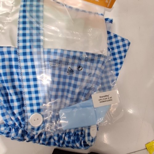 3PC TODDLER RUBIES WIDARD OF OZ DOROTHY COSTUME - 3-4T - BLUE AND WHITE image 3