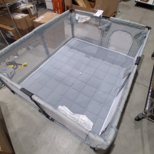 HEYO.JA PORTABLE PLAYPEN - 59" X 71" X 27" - COLD GRAY (MODEL: H5080C6WM) image 2