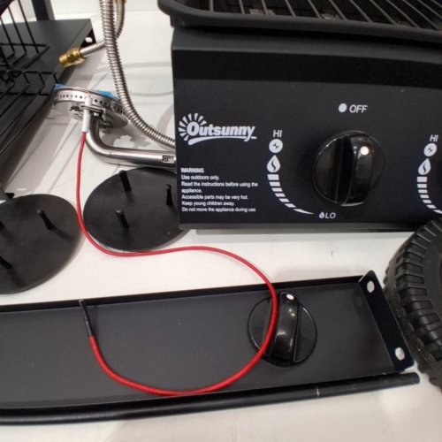 OUTSUNNY 3+1 BURNER PROPANE GAS BBQ GRILL WITH SIDE BURNER - BLACK - (MODEL: 846-167V30BK) image 12