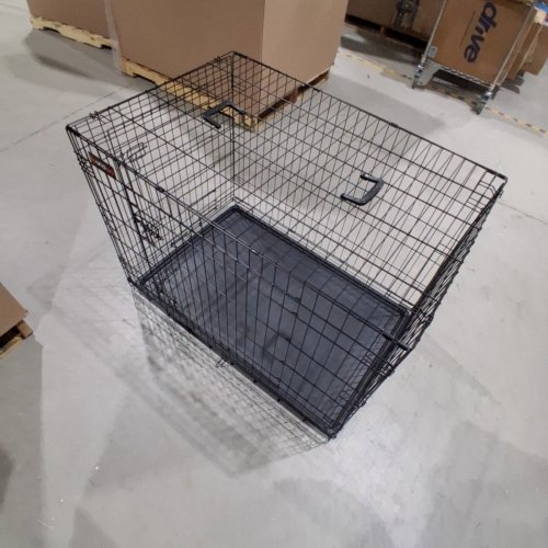 FEANDREA XL FOLDABLE DOG CRATE CAGE - 42" - BLACK (MODEL: PPD42H) image 2