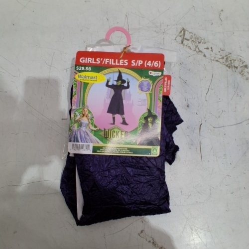 3PC GIRLS DISGUISE WICKED ELPHABA DELUXE COSTUME - SMALL 8-10 - PURPLE image 2
