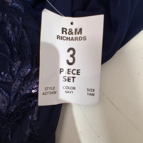 3PC WOMEN'S R&M RICHARDS FORMAL APPAREL SET - 14W - NAVY (STYLE: 42734W) image 2