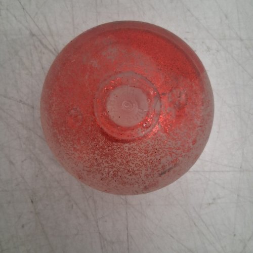 DUMPLING SQUISHY SENSORY STRESS-RELIEF TOY - 4" - TRANSLUCENT GLITTER RED image 3