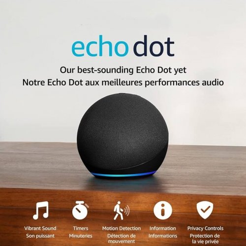 AMAZON ECHO DOT (5TH GEN) SMART SPEAKER WITH AMAZON ALEXA - CHARCOAL (MODEL: C2N6L4) image 2