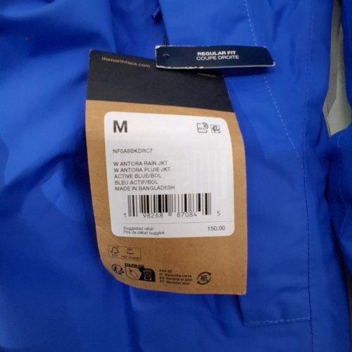 WOMEN'S NORTH FACE ANTORA RAIN JACKET - MEDIUM - BLUE (STYLE: NF0A8BKDRC7) image 5