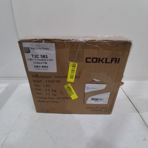COKLAI SINGLE BURNER INFRARED COOKER - BLACK/SILVER (MODEL: CKIP-09) image 6