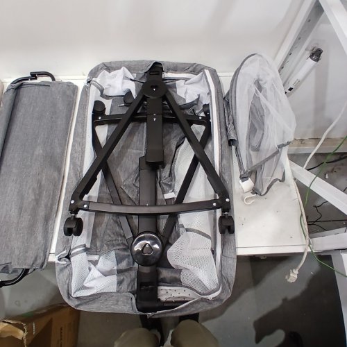 BABY BASSINET BEDSIDE SLEEPER WITH COVER - GREY / BLACK image 3