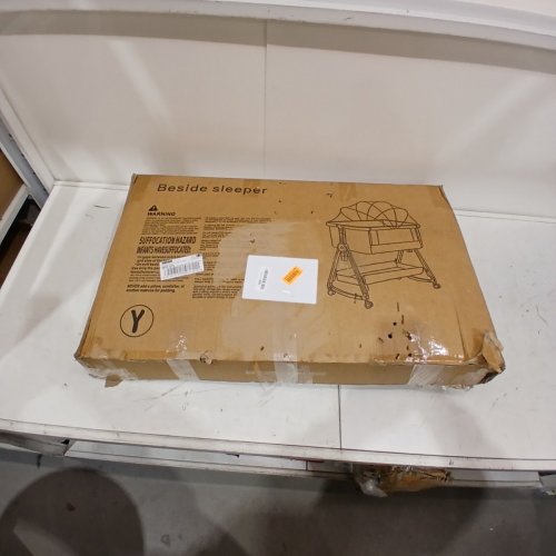 BABY BASSINET BEDSIDE SLEEPER WITH COVER - GREY / BLACK image 7