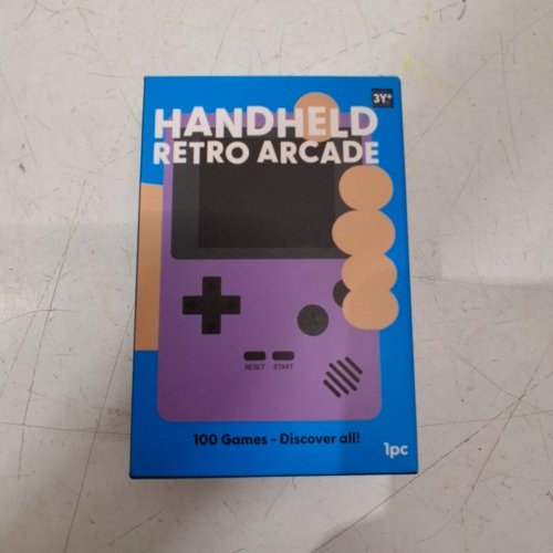 J'ADORE HANDHELD RETRO ARCADE GAME - 100 GAMES - 3.1" X 4.7" - PURPLE (MODEL: 581781) image 2