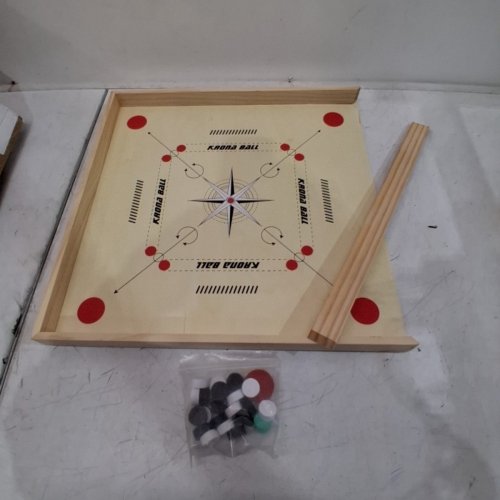 TISHITA HARDWOOD CARROM BOARD SET - 18" - WOOD image 3