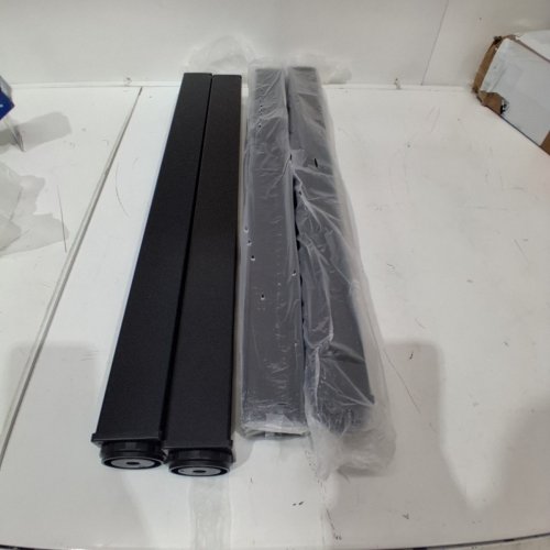 4PK QLLY ADJUSTABLE METAL SQUARE DESK LEGS - 24" - BLACK - (MODEL:Q002) image 2