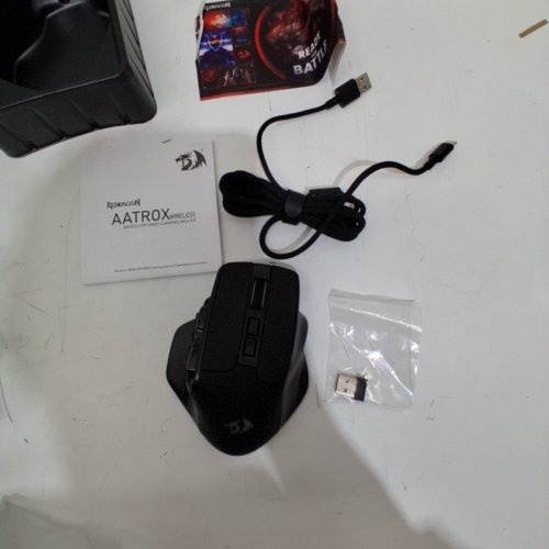 REDRAGON AATROX WIRELESS MMO RGB GAMING MOUSE WITH PROGRAMMABLE BUTTONS & MACRO SUPPORT - BLACK (MODEL: M811RGB-PRO) image 3