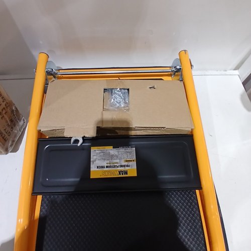 MAXWORKS FOLDABLE PLATFORM TRUCK PUSH DOLLY - 330 LB CAPACITY - YELLOW (MODEL: 80876) image 3