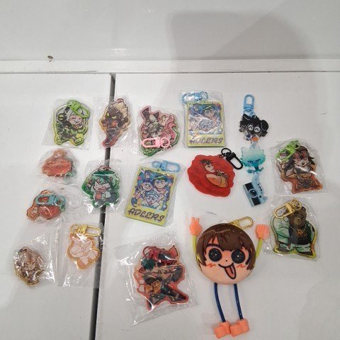16PK ASSORTED ANIME KEYCHAINS - MULTICOLOR image 2