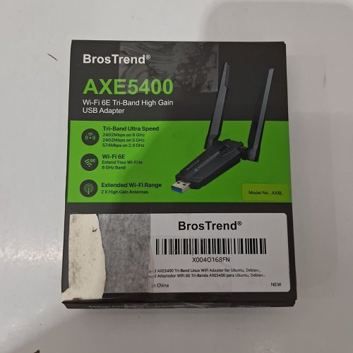 BROSTREND WI-FI 6E TRI-BAND HIGH GAIN USB ADAPTER - BLACK (MODEL: AX8L) image 4