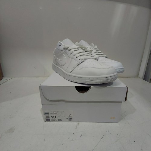 WOMEN'S AIR JORDAN 1 LOW SNEAKERS - 10 - WHITE (MODEL: DV0990-111) image 3