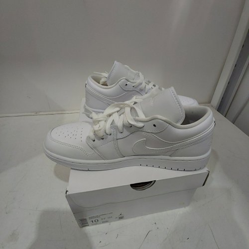 WOMEN'S AIR JORDAN 1 LOW SNEAKERS - 10 - WHITE (MODEL: DV0990-111) image 6