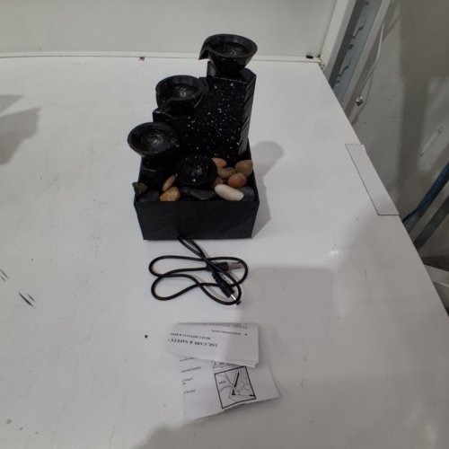 ROSVOLA TABLETOP WATERFALL FOUNTAIN - 6" X 4" - BLACK image 3