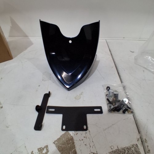 MOTORCYCLE MUDGUARD FRONT CHIN FAIRING SPOILER FOR TOURING SPORTSTER, DYNA, SOFTAIL - GLOSS BLACK (MODEL: HRTLSS) image 2