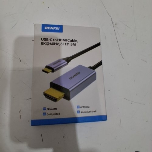 BENFEI USB-C TO HDMI CABLE - 8 K@60HZ, 6FT/1.8M - PURPLE / BLACK image 2