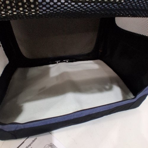 GARDNER PET SOFT COLLAPSIBLE DOG CRATE - 30" X 21" X 21" - DENIM BLUE image 3