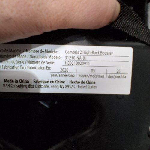 2-IN-1 DIONO HIGH-BACK BOOSTER SEAT - BLACK (MODEL: 31210-NA-02) image 2