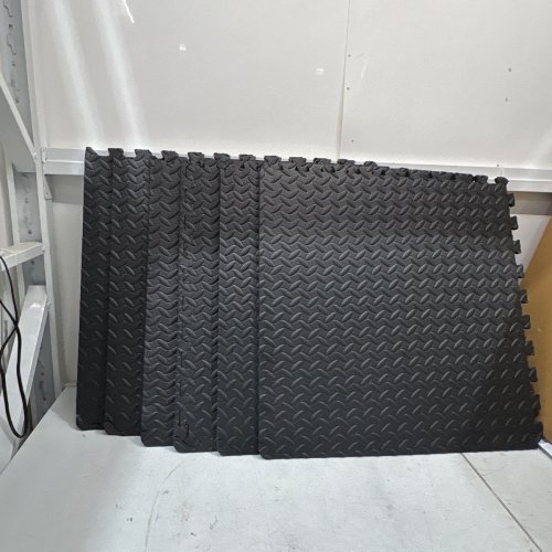 6PK CAP INTERLOCKING FOAM PUZZLE EXERCISE MATS - 24" X 24" X 1/2" - BLACK (MODEL: MTIS-1206) image 2