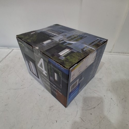 4PK NATURALLY SOLAR WALL/POST ACCENT LIGHTS - 25LM - BLACK (MODEL: 1938011) image 6