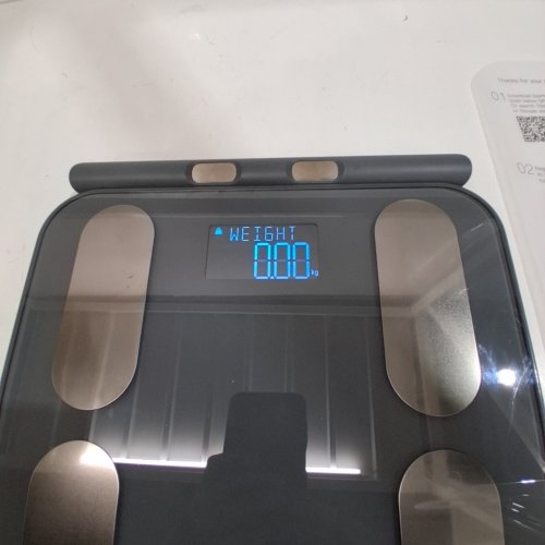 RUNSTAR VOICE PROMPT BLUETOOTH ENABLED DIGITAL SCALE FOR BODY WEIGHT, FAT AND BMI - GREY (MODEL: FG2211LB) image 2