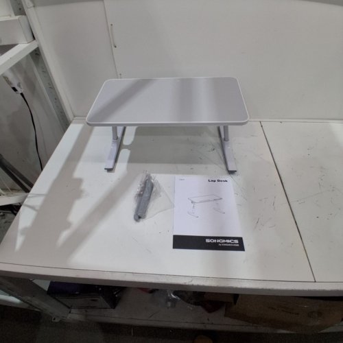 SONGMICS ADJUSTABLE LAPTOP DESK - 20" X 12" - WHITE (MODEL: LLD117G101) image 2