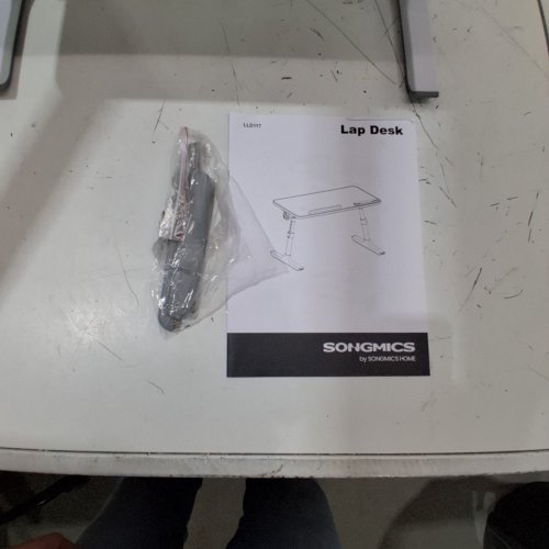 SONGMICS ADJUSTABLE LAPTOP DESK - 20" X 12" - WHITE (MODEL: LLD117G101) image 3