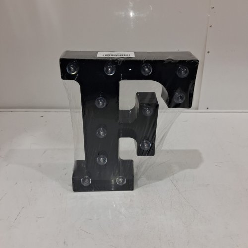 LED LIGHT UP DECORATIVE LETTER "F" - 8.5" - BLACK image 3